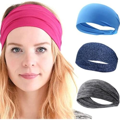 Elastic Yoga Headband Sport Sweatband Men Women Running Sport Hair Band Turban Outdoor Fitness Gym Sweatband Sport Bandage