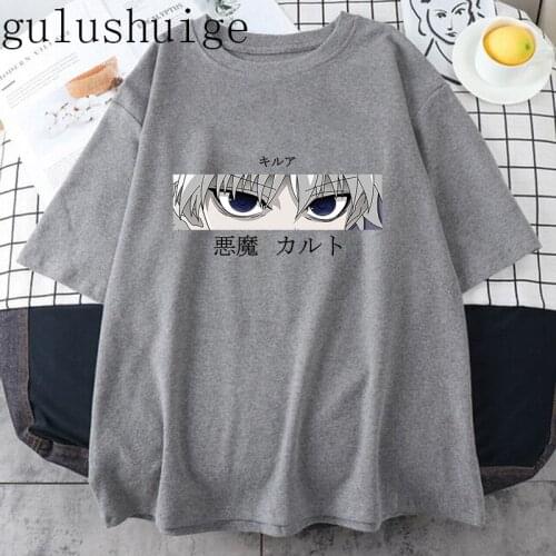 Kawaii Hunter X Hunter Killua T-shirt Women Cute Japanese Anime Hisoka T Shirt Kurapika Manga Cartoon Tshirt Graphic Tops Female