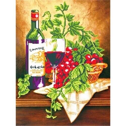 Fruit Kitchen DIY Embroidery 11CT Cross Stitch Kits Craft Needlework Set Cotton Thread Printed Canvas Home Decoration Sell