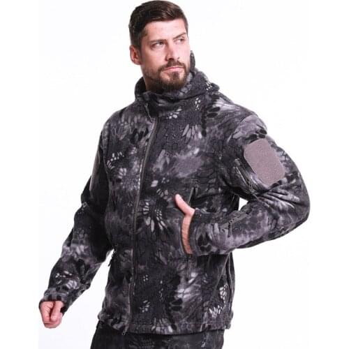 ESDY Men Outdoor Winter Military Tactical Jacket Polar Fleece Thermal Camouflage Heated Coats Climbing Skiing Training Jackets