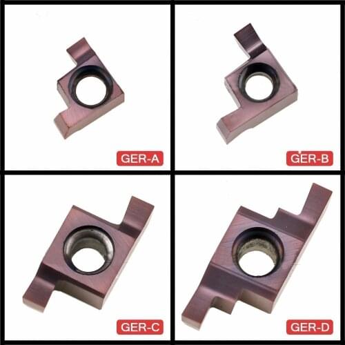 10PCS Small Hole Sloting Blade GER100 GER120 GER150 GER200 GER250 GER300 GER350 GER400 A B C D Insert CNC Grooving Cutter Tools