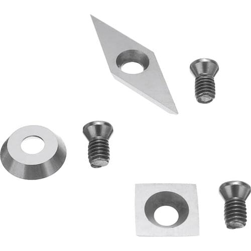 3PCS Tungsten Carbide Cutters Inserts Set High Hardness Cutters Blade For Wood Turning Working Lathe Tool Machine Accessories