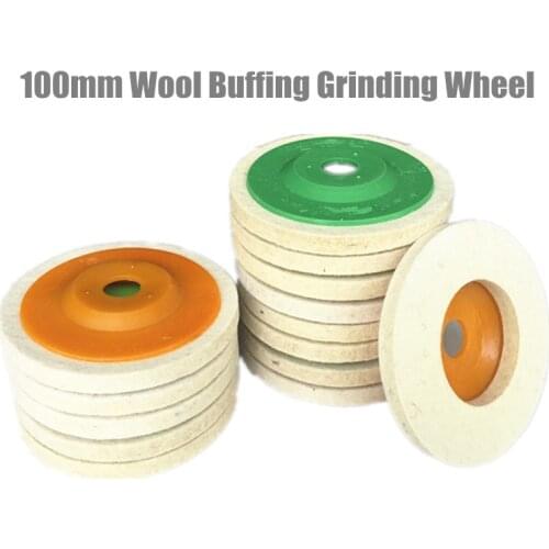 100mm 4inch Wool Buffing Grinding Wheel Felt Polishing Discs Pads Set