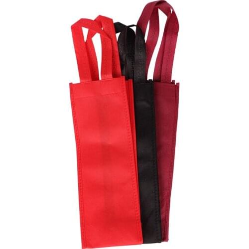 Non woven Wine Bags 10pcs/lot Customize Logo Printing Bags Compamy Advertisment Promotion Gift Bags