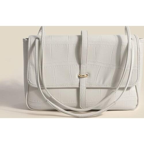 New casual large capacity shoulder bag stylish simple crocodile pattern tote bag for ladies