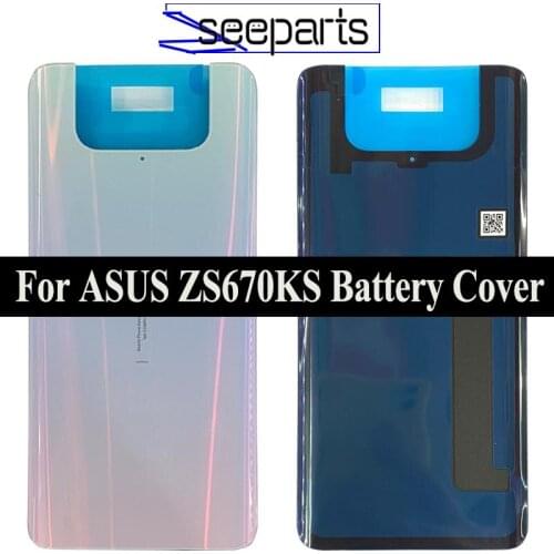 6.67" New Back Cover For Asus Zenfone 7 ZS670KS Back Battery Cover Door Rear Housing Case For ASUS AS670KS Battery Cover
