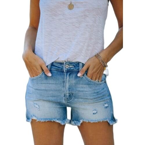 New Summer Shorts Jeans For Women Fashion Casual Ripped Stretch Denim Shorts XS-XL High Quality Drop shipping