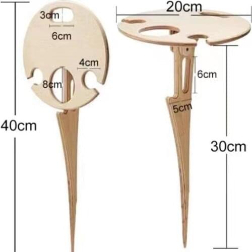 Outdoor Wine Table Portable Picnic Table Wine Glass Rack Collapsible Round Table Outdoor Camping Practical Tools Easy To Carry