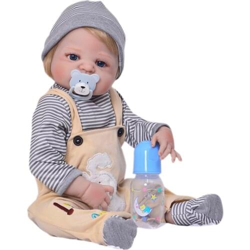 KEIUM Full Silicone Reborn Dolls Kids Playmate 23 Inch Realistic Baby Dolls For Wholesale Bebe Reborn Toy Xmas Gift Bedtime Play