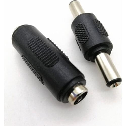 2pcs Straight AV RCA female to female Video Adapter RCA Male to Male Connector M/M Plug Audio Adapter 5.5*2.1mm black Jack