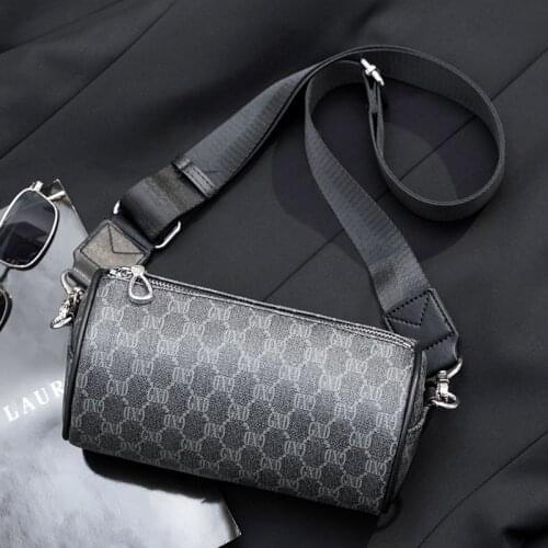 Luxury Brand Design Men Single Shoulder Bag Fashion Casual Crossbody Bucket Bag Teens Student Phone Storage Small Handbag Trendy