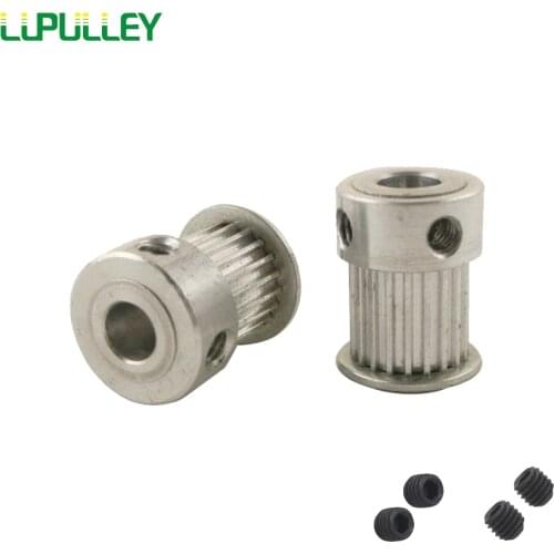 2PCS MXL 20T Timing Belt Pulley Bore 3.175/4/5/6/6.35/8mm Pulley Wheel 11mm Width Aluminum Motor Pulley Used on 3D Printer