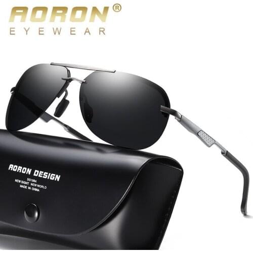 AORON Brand 2019 New Fashion Mens UV400 Polarized coating Sunglasses men Driving Mirrors oculos Eyewear Sun Glasses for Male