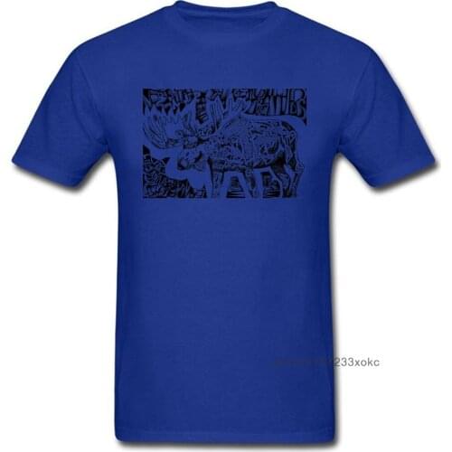 Design Moose Nuggets Cool Short Sleeve Father Day Tops Shirt Prevalent Crew Neck 100% Cotton Fabric Tee-Shirt Adult T-Shirt