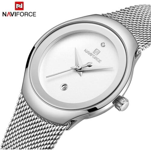 Women Watches NAVIFORCE Top Luxury Brand Lady Fashion Casual Simple Steel Mesh Strap Wristwatch Gift for Girls Relogio Feminino