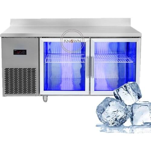 0-8 degree Blue glass door preservation cabinet preservation cabinet industrial freezer ice freezer Refrigerator