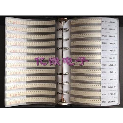 0201 0402 0603 0805 1206 1210 2512 0 Ohms to 10 MOhms, 1%, 1/10W or 1/16W, minimum 50 units per value, min 170 differents values