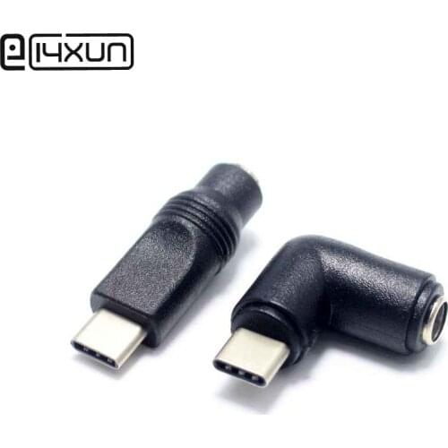 1pcs 5.5 x 2.1 mm Female jack to Type-C USB 3.1 Male Plug 90 / 180 Degrees DC Power Connector Adapter for Android