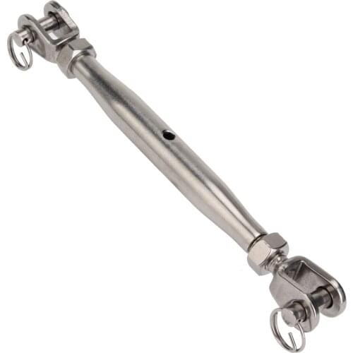 1PCS M8-M2 304 Stainless Steel Closed Body Jaw Turnbuckle With Welded Forks With Working Magnetic Rigging Hardware