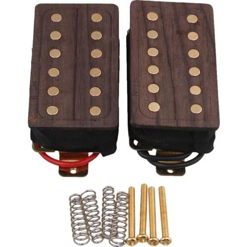 2x Rosewood Humbucker Double Coil Pickups with Screw for Electric Guitar