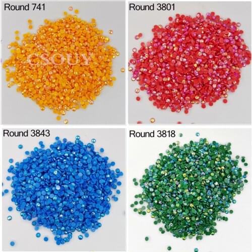 AB Round Colour Stone Diamond Painting AB Colored Diamond Electroplating Mosaic Making Diamond Painting-3865 &5200 Round Diamond