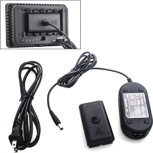 AC Power Adapter + F550 Dummy Battery Coupler +US/UK/AU/EU Plug for Yongnuo NanGuang LED Light Monitor Charger Adaptor F570 F530
