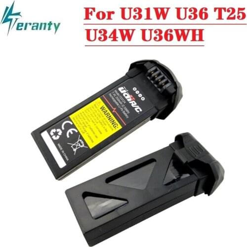 2PCS/SET Original 7.4V 350mAh Lipo Battery For U31W U36 T25 U34W U36WH For RC Quadcopter Helicopter Parts Drone Battery