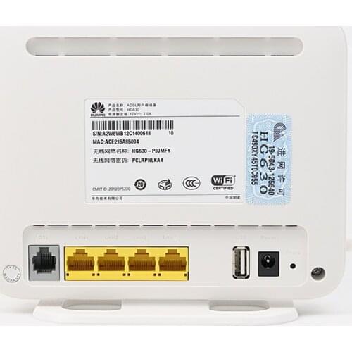 Brand new Hua Wei HG630 VDSL2 Wireless Modem ADSL2 WIFI Router