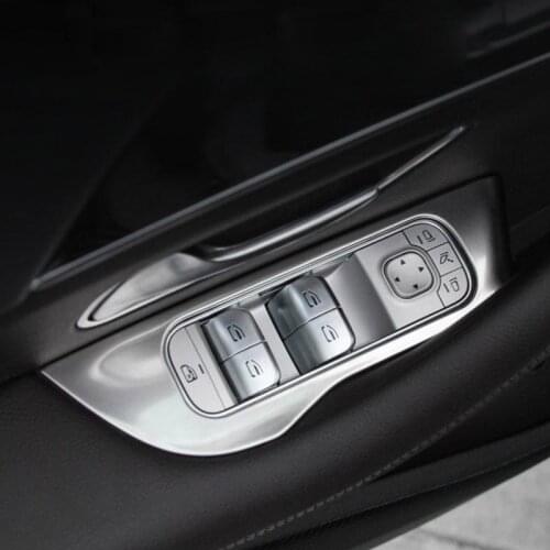 For Mercedes Benz GLE GLS W167 X167 20-21 Car Modification ABS Chrome Car Door Window Button Cover Frame Sticker Car Accessories