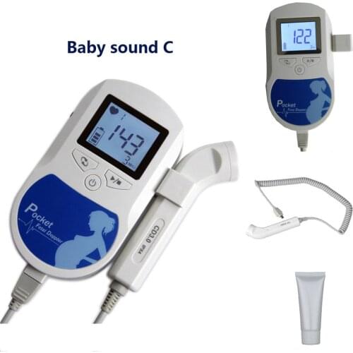 Doppler Baby Heart Rate Monitor Pocket Doppler 3.0MHz Fetal Doppler Ultrasound Baby Heartbeat Detector Home Pregnant