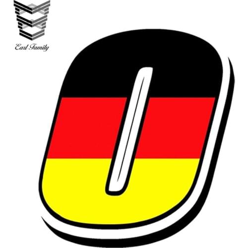 EARLFAMILY 13cm X 10cm Car Styling RACING NUMBERS VINYL GERMANY FLAG Car Stickers Motocross Moto GP Auto Car Bike Accessories