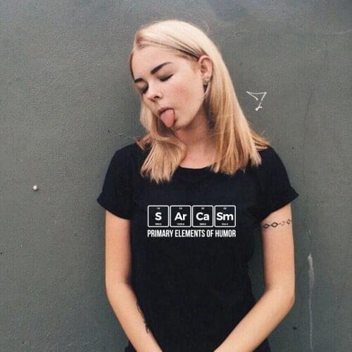 Sarcasm Letter Print T Shirts Women Funny Casual Summer Clothing Female Graphic Harajuku T-Shirt O-Neck Short Sleeve Tees Tops