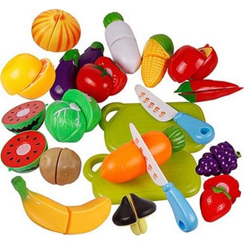 Children Pretend Role Play House Toy Cutting Fruit Plastic Vegetables Food Kitchen Baby Classic Kids Educational Toys