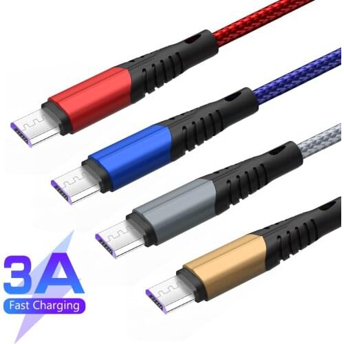 Micro USB Cable 3A Fast Charging Micro Data USB Cable For Samsung Xiaomi Huawei Android Mobile Phone Charger Data Cable Cord