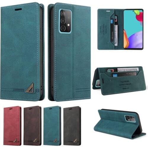 Leather Case For Samsung Galaxy A52 A72 A42 A12 A32 A51 A71 A41 A31 A21S A21 A02 S S21 Ultra S20 FE S10 S9 S8 Plus Wallet Cover