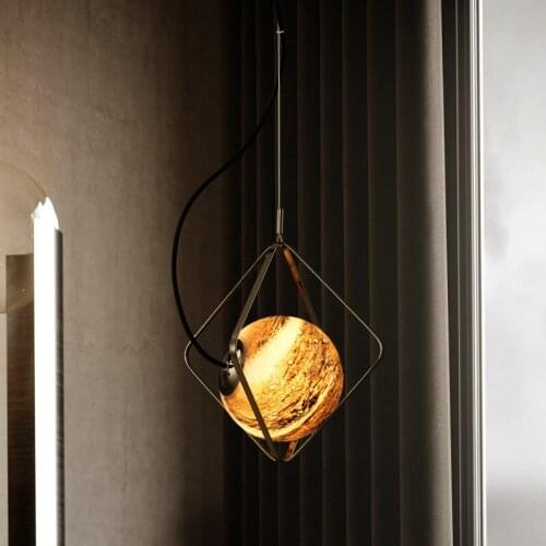 Planet Creative Ceiling Pendant Lights Bar Restaurant Bar Lamp Bedroom Lamps Glass Ball Bedside New Small Chandelier