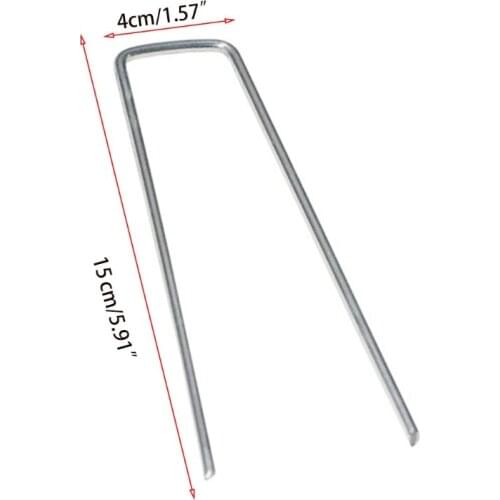 L74D Weedproof Cloth Ground Nail Lawn Fixer for Fixing Weed Mesh Floor Galvanized Steel Garden Stake Staple Mulch Nail