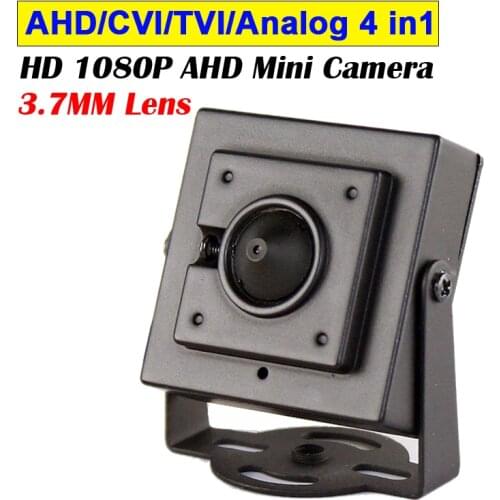 HD 2MP AHD Mini camera 1080P *1920 cctv camera 3.7mm lens metal body AHD/CVI/TVI/Analog 4 in1 Mini CCTV Security Camera