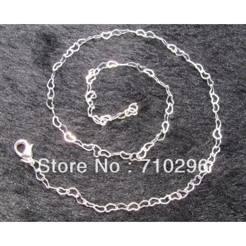 Fashion jewelry necklace chain high quality brass chain silver plated 5 strings/lot