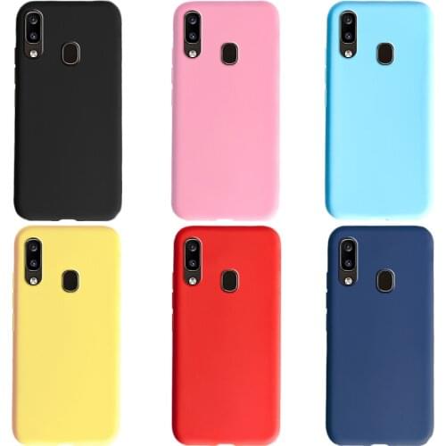 Fashion solid candy color case for samsung galaxy A10 A20 A30 A50 A60 A70 silicone tpu SM-A105 A205 A305 A405 A605 back cover