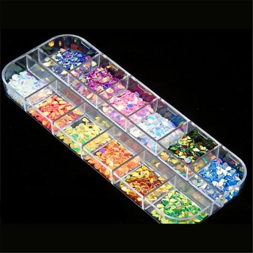Tear Drop Nail Flakes Nail Art 3D Diy Tear-Drop Petal Sequins Mixed Color Waterdrop Diamond Crystal Glitter Accessories Box Set
