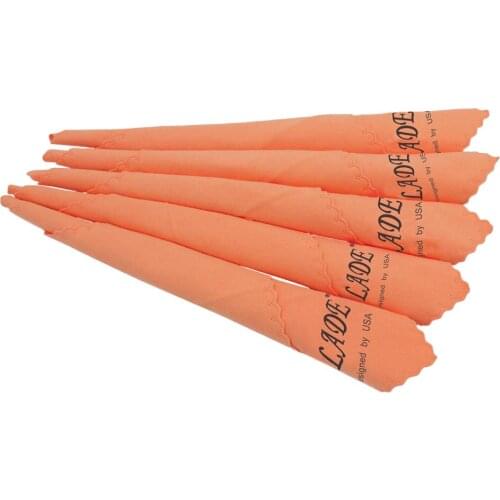 Pack of 5 Cotton Acoustic Classical Guitars Cleaning Cloth Wipe Towels Orange