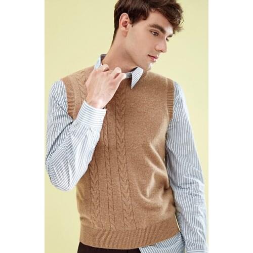 2018 New Autumn Winter Round Vest Pure Color Cashmere Sweater
