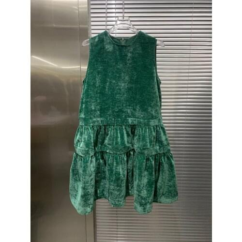 New ladies fashion 2021 sleeveless round neck loose doll dress 0120