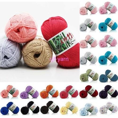 New Scarf 6PLY soft Cotton 62 colors 50g Bamboo Cotton Knitted 180 Metres Milk Lot Yarn Crochet Milk Lot Knitting Knitting Doll