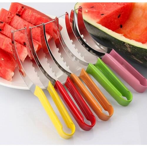 Watermelon Slicer Cutter Stainless Steel Windmill Cut Watermelon Artifact Fruit Cutter Kitchen Gadgets Fruit Tool Home
