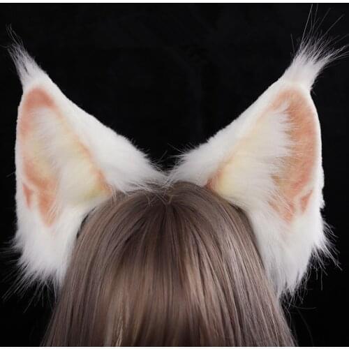 New Original Hand-made Work Cat Maine Coon Ears Hairhoop Hearwear Headband Beast Cosplay Accessories Custom Made