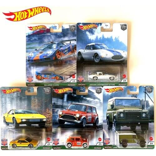 Original Hot Wheels Diecast 1/64 Car Culture Model Metal Car Toy British Horse Power Kids Car Toys for Boy 3 Year Old Alloy Gift