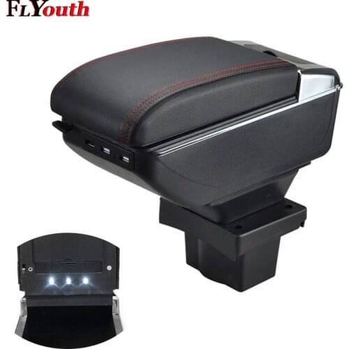 Armrest Box For Skoda Octavia A5 Yeti 2007-2014 USB Charging Car Arm Rest Rotatable Centre Console Storage Box Car Styling