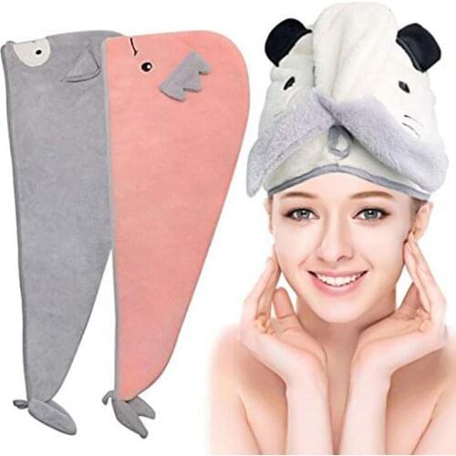 Hair Towel Head Wrap Hat Comfortable Soft Portable Magic Wipes Hair Cap Hair Drying Towel Shower Cap Head Wrap Hat for Women